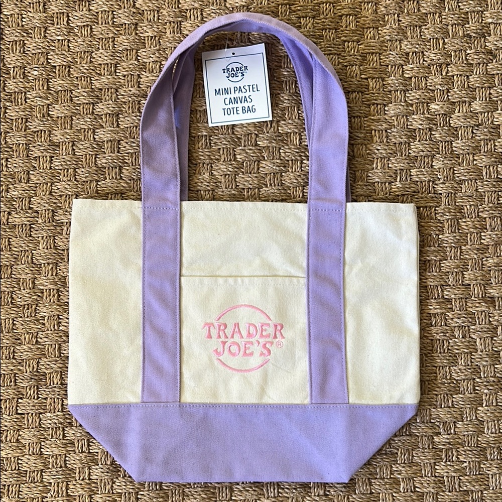 NWT Trader Joe's Mini Canvas Tote